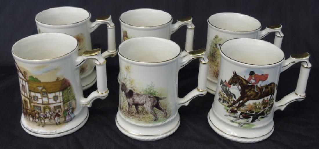 Set of 6 English Hunting Motif Mugs by Windsor (1 of 3)