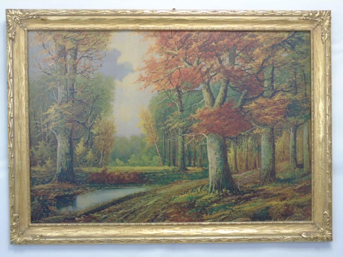 Framed Print after A. Lenhert Painting Fall Woods (1 of 5)
