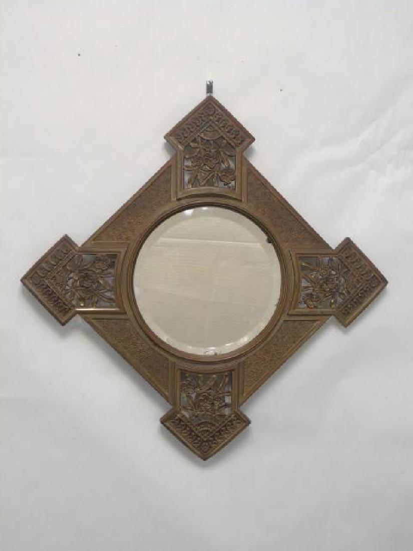 Antique 19th C Victorian Gilt Bronze Frame Mirror (1 of 2)