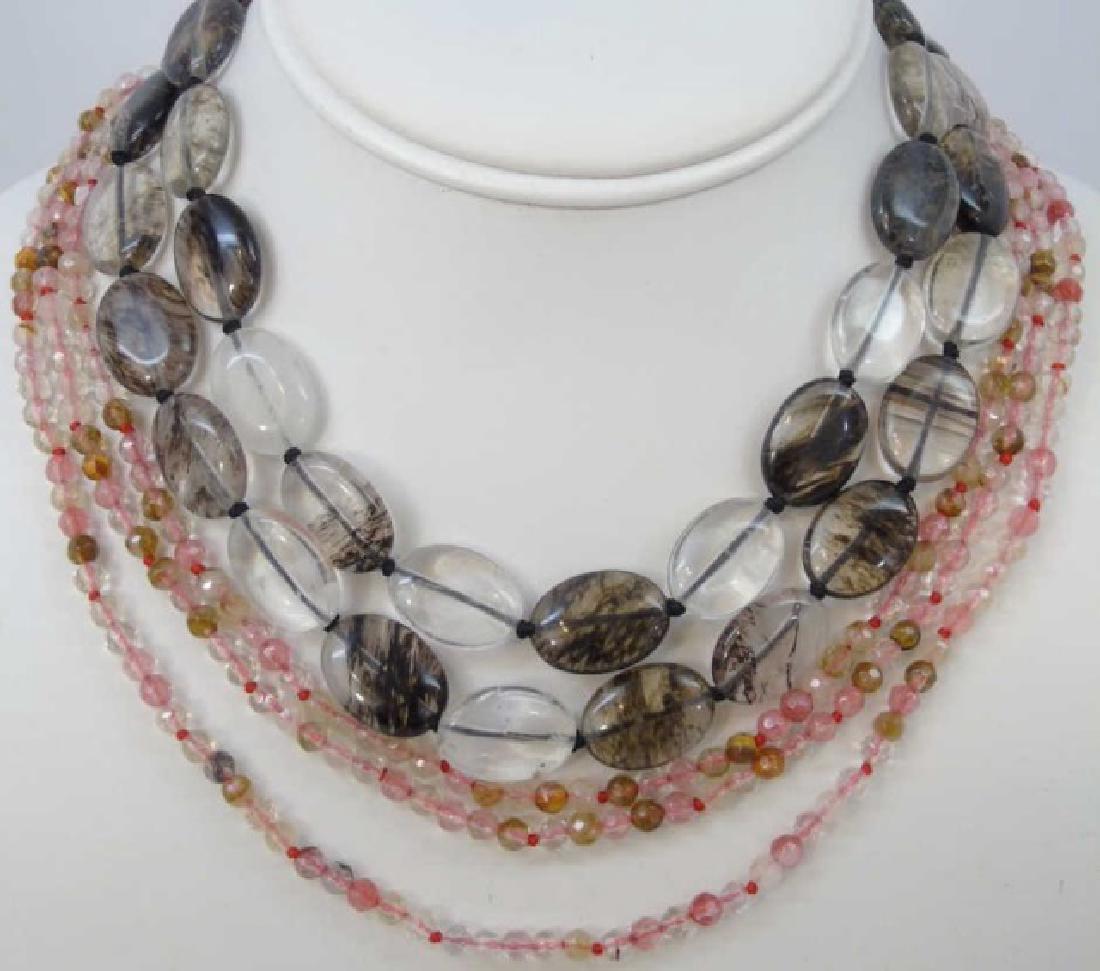3 Carved & Faceted Topaz & Spinel Necklaces (1 of 4)