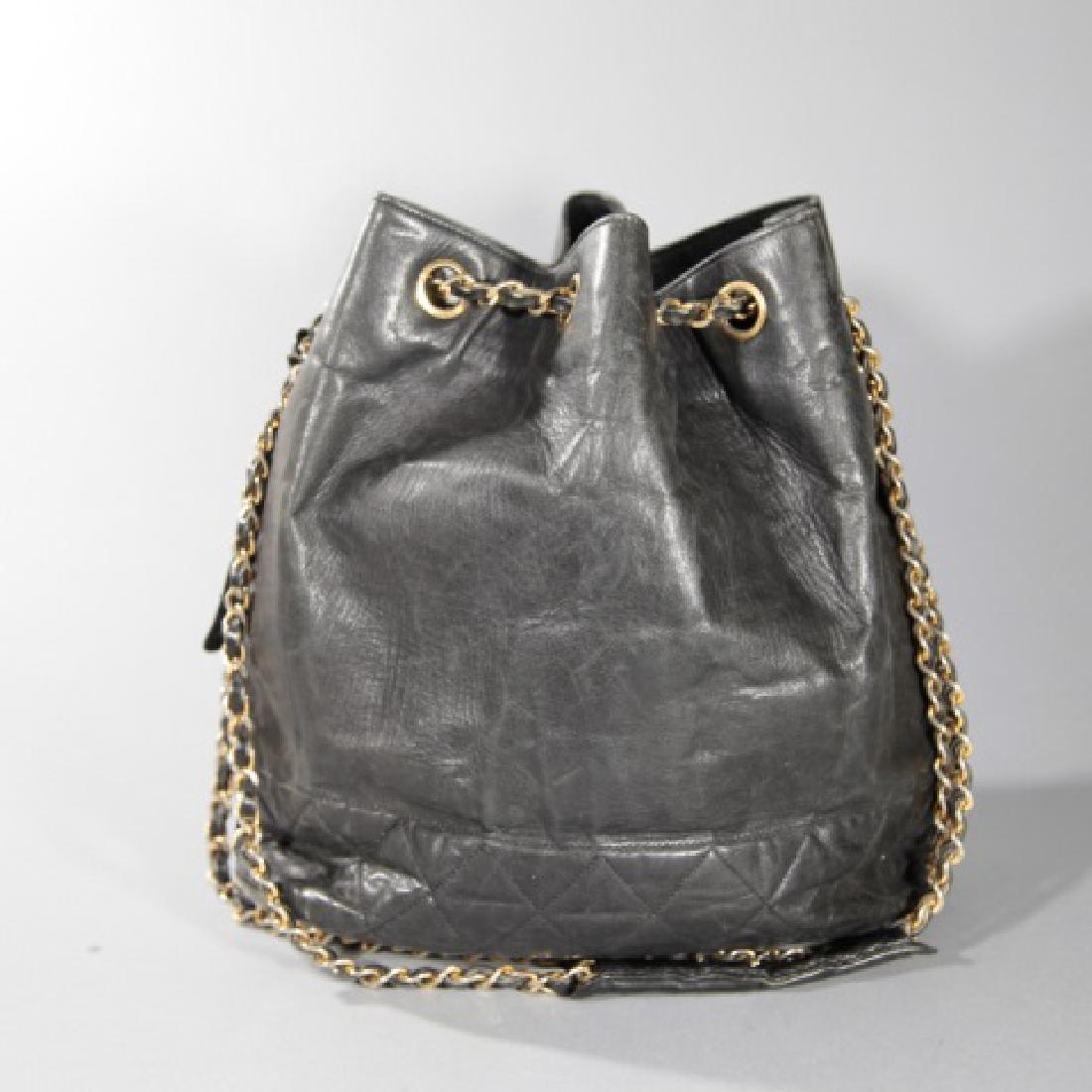 Vintage Black Quilted Leather Chanel Purse (1 of 4)