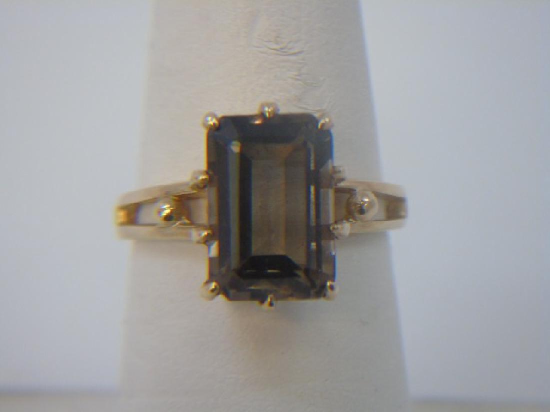 Estate Smoky Topaz & 10kt Yellow Gold Ring (1 of 4)