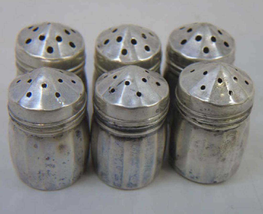 Six Sterling Silver Individual Salts & Peppers (1 of 4)