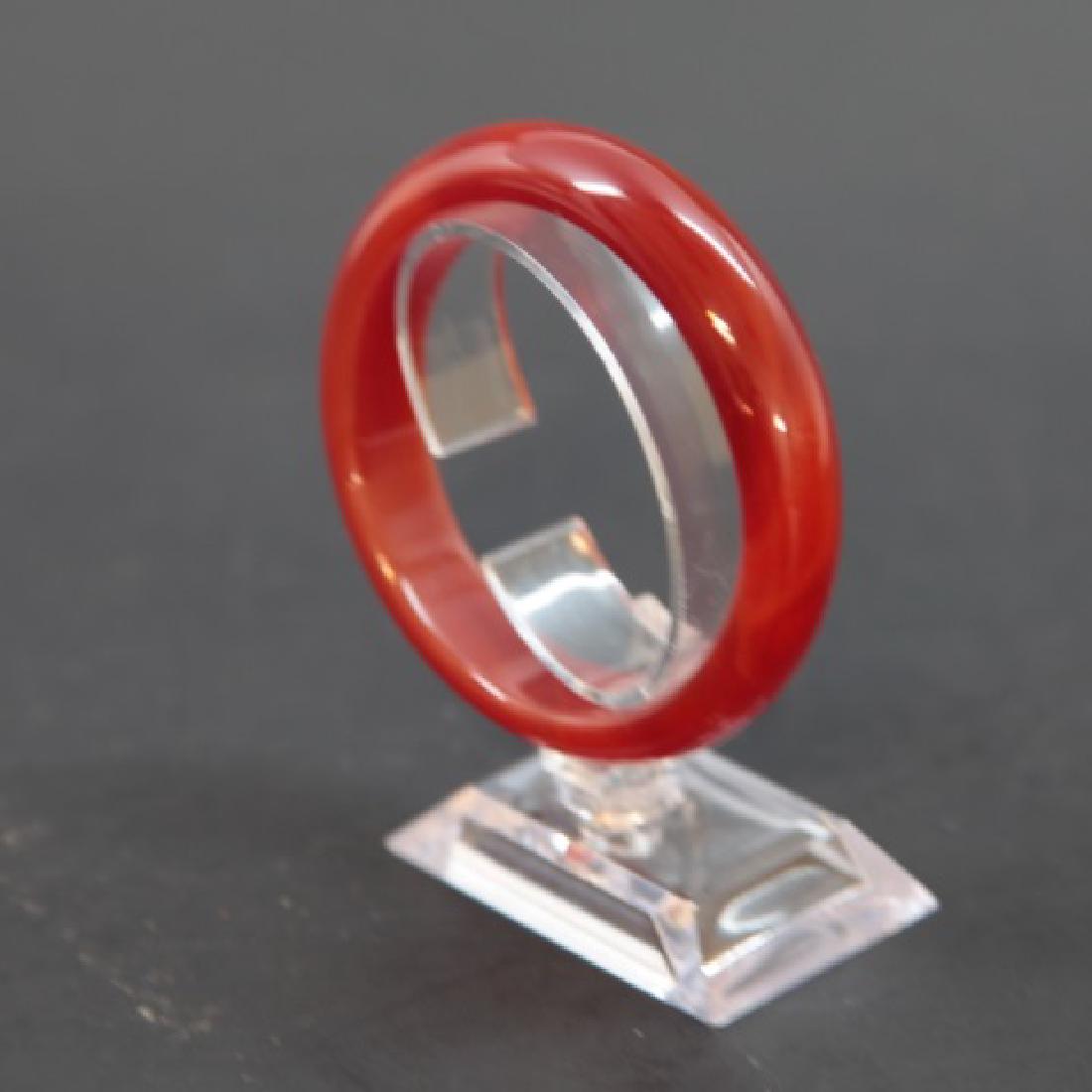 Chinese Jade Bangle Bracelet Deep Rust Red Color (1 of 2)