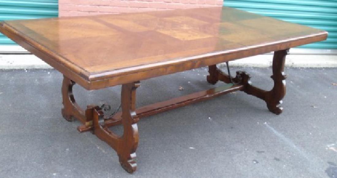 Italian Baroque Spanish Revival Inlay Dining Table (1 of 6)