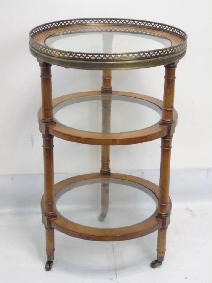 French Empire Style Pedestal End Table w Gallery (1 of 3)