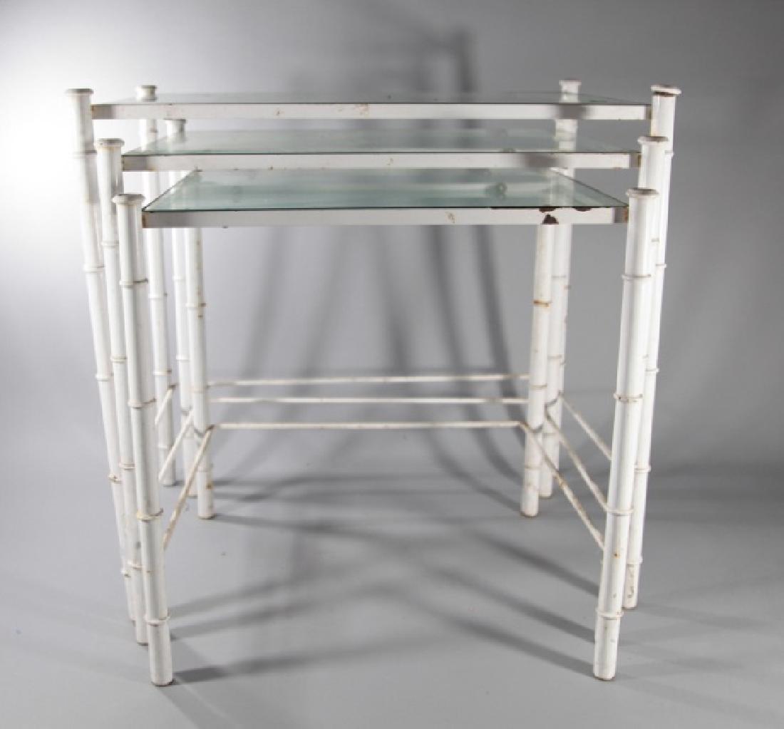 Hollywood Regency Style Faux Bamboo Nesting Tables (1 of 3)