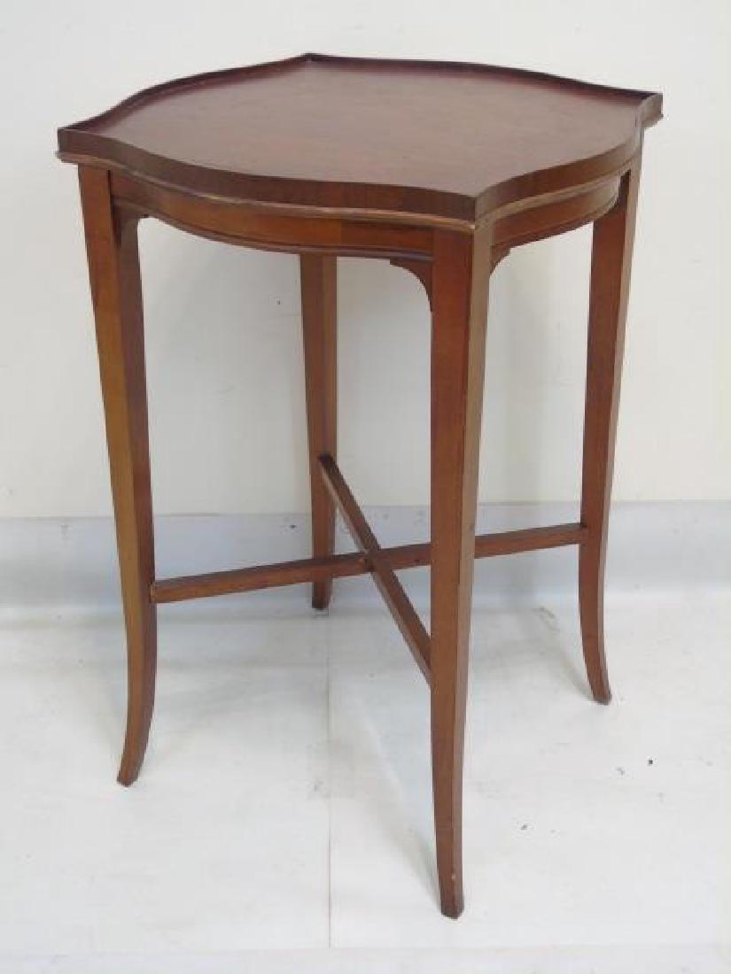 Small Antique Maple Side Table w Carved Gallery (1 of 3)