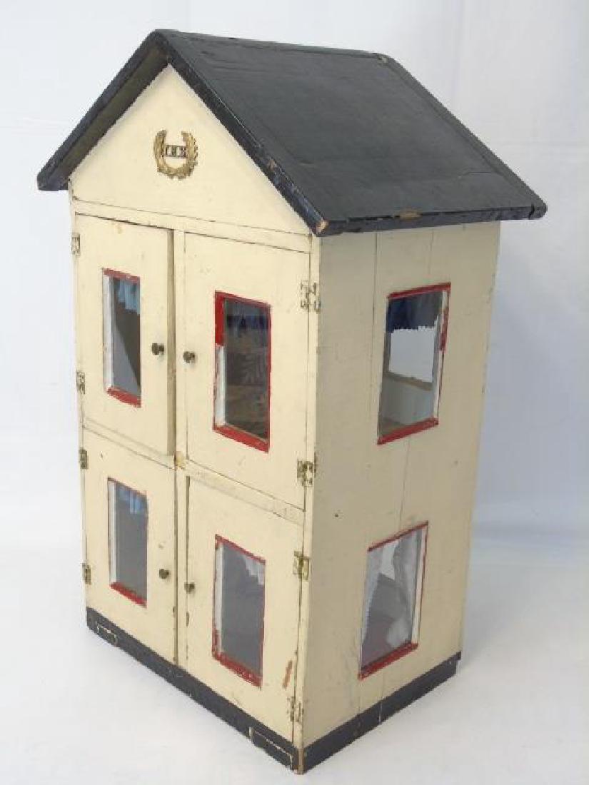 Antique American Handmade Hand Painted Dollhouse (1 of 5)