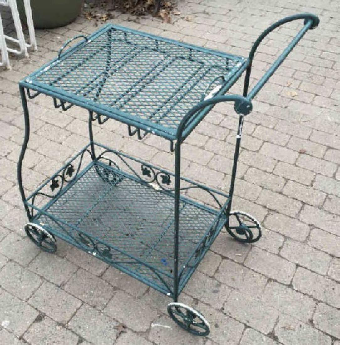 Vintage Patio Metal Scrollwork Serving Tea Cart (1 of 3)