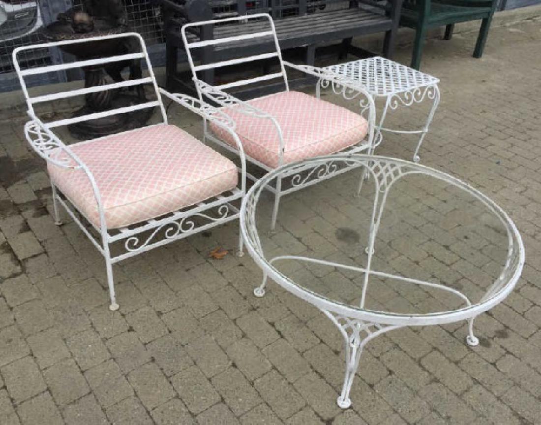 Garden / Patio Furniture - Pair Chairs & 2 Tables (1 of 3)