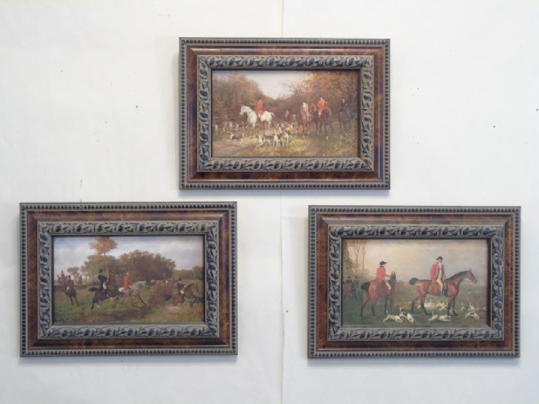 Trio of Small Matching Giclee Hunt Scene Prints (1 of 4)