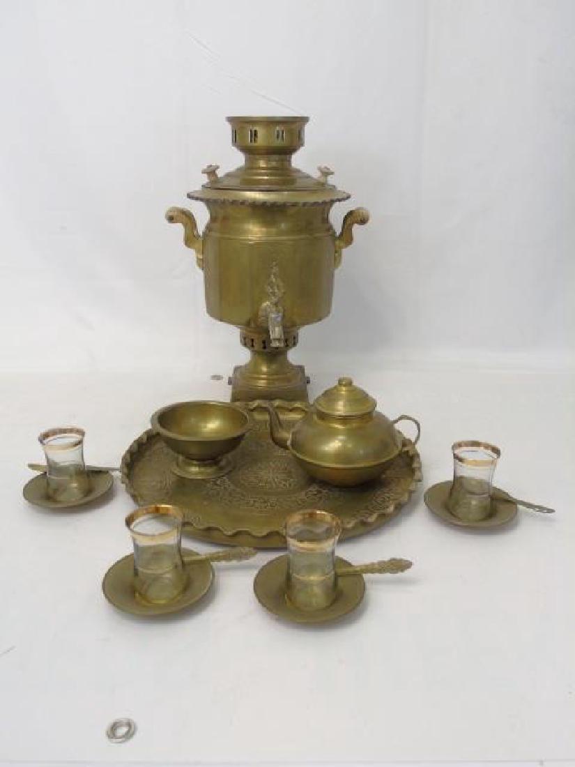 Brass-Tone Russian Espresso Server Set (1 of 6)