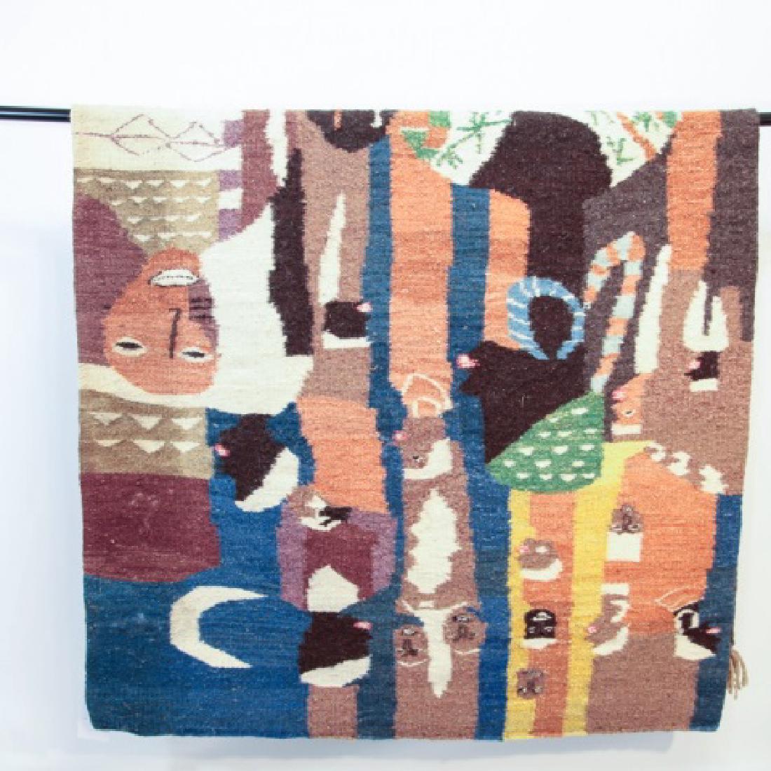 Hand-Loomed & Knotted African Wool Tribal Rug (1 of 2)