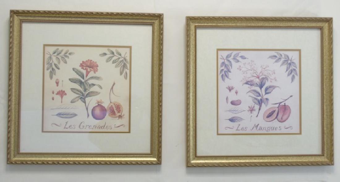 Pair Gold Framed & Double Matted French Prints (1 of 4)