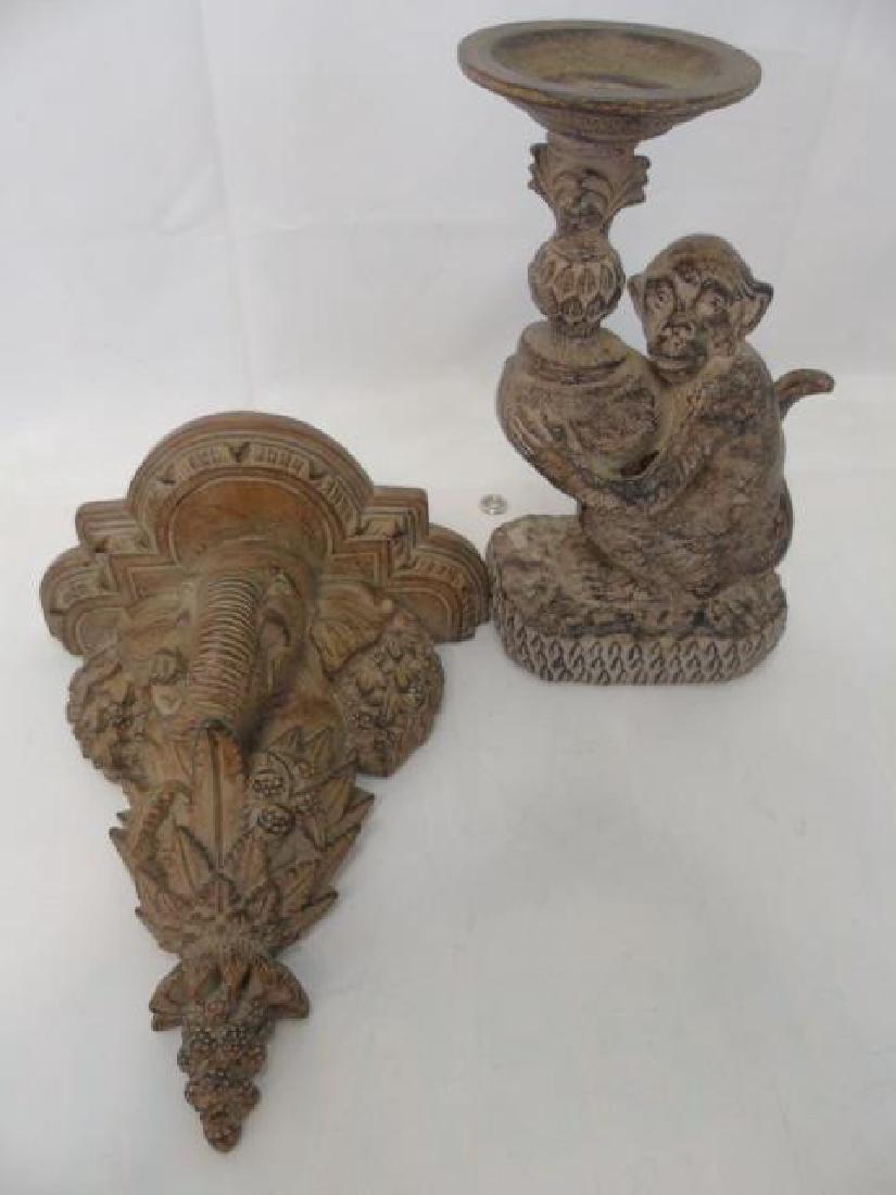 Monkey Candlestick & Elephant Wall Bracket (1 of 6)