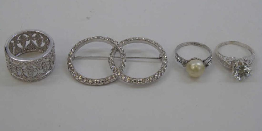 Four Sterling & Silver Jewelry Items w/ CZ Stones (1 of 10)