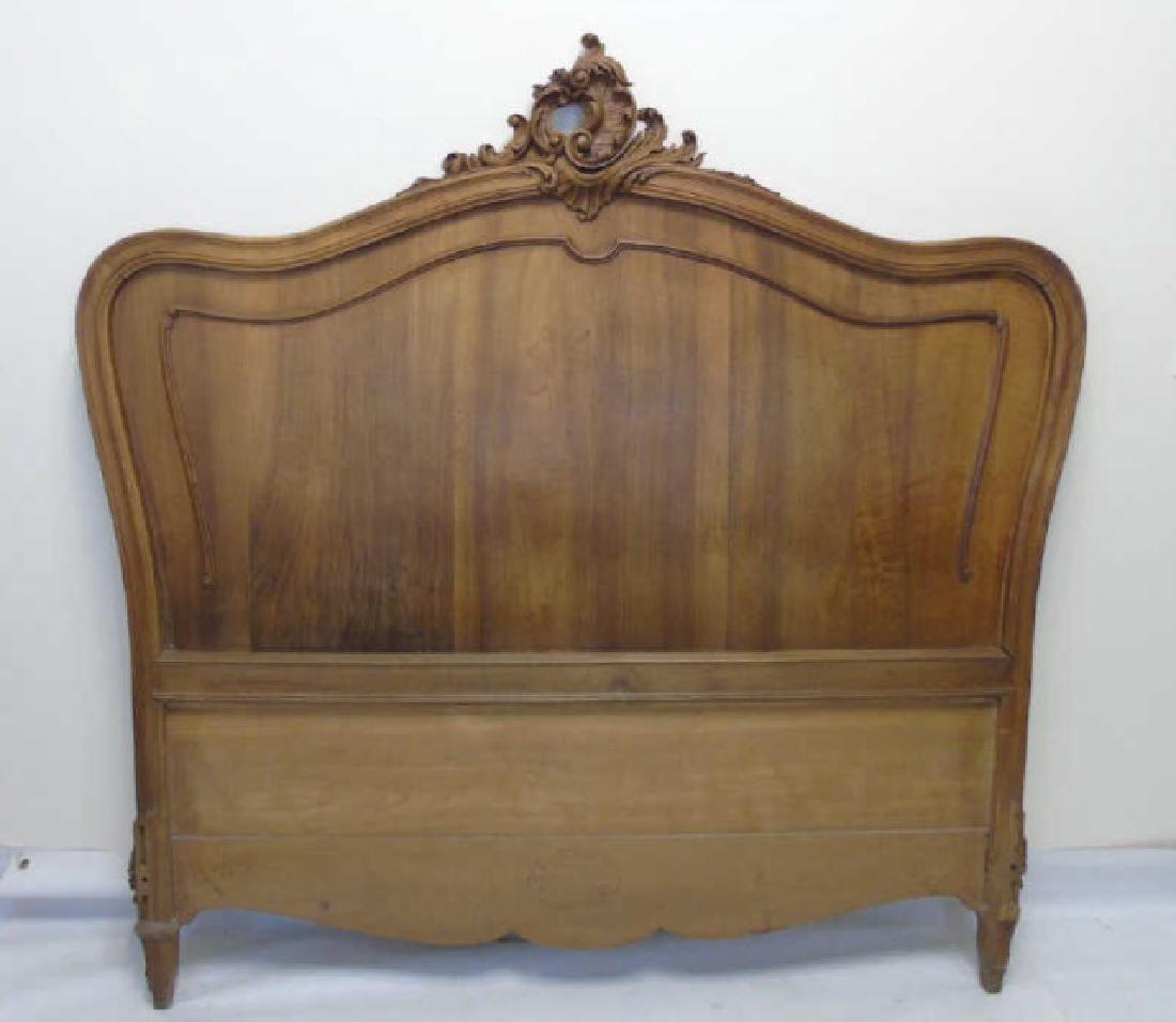 French Queen Headboard Hand Carved Wood Details (1 of 4)