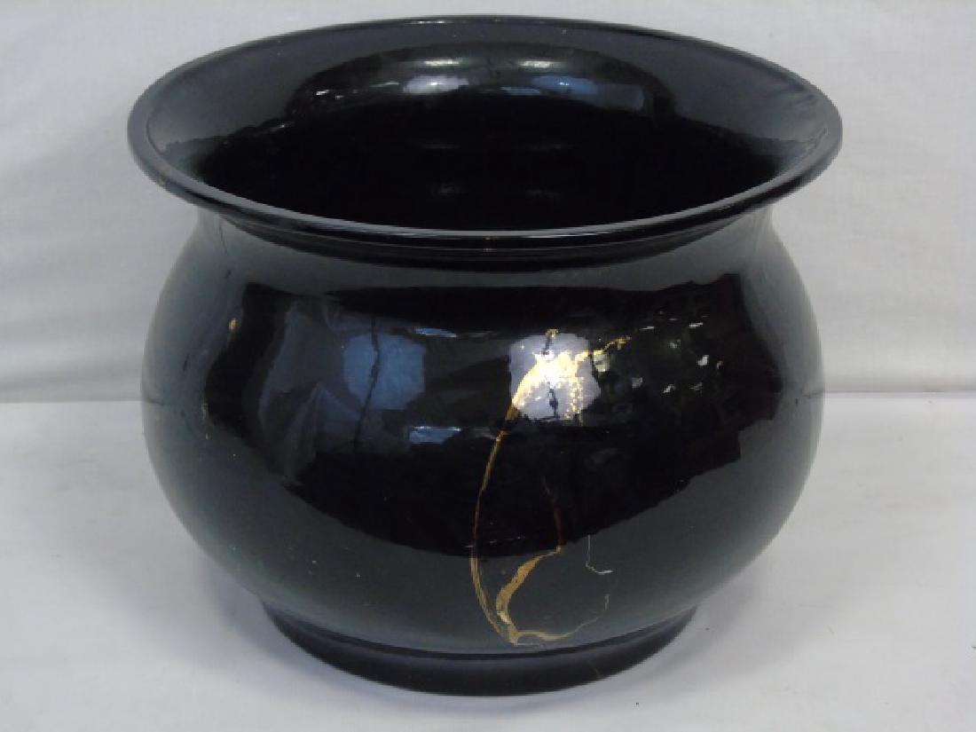 Contemporary Glazed Pottery Planter Pot (1 of 3)