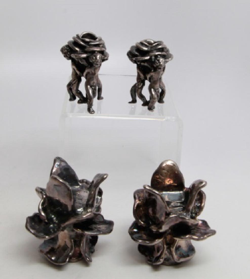 Two Pairs of Antique Sterling Silver Candlesticks (1 of 5)