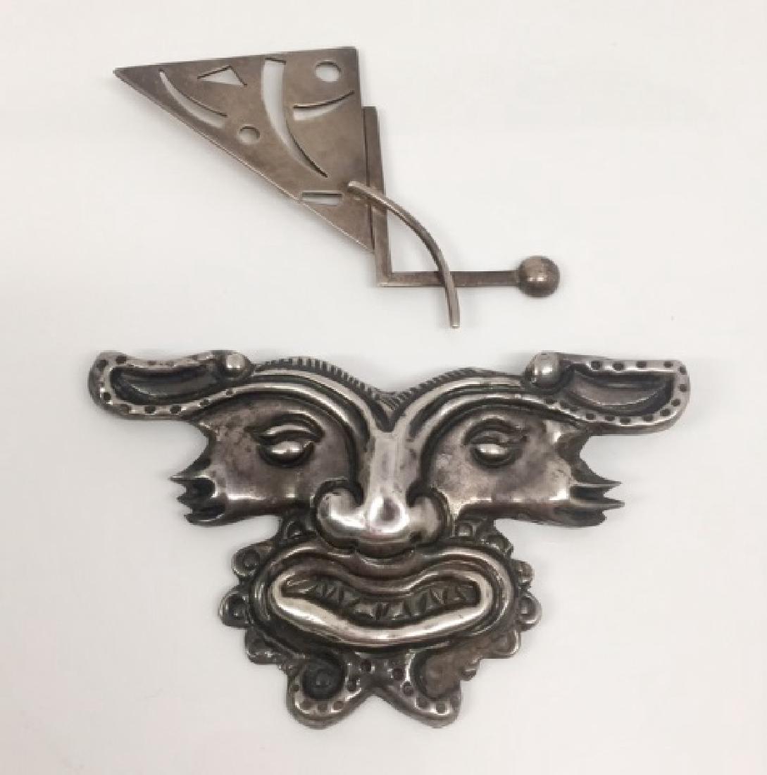 2 Vintage Figural Mexico Sterling Silver Brooches (1 of 4)