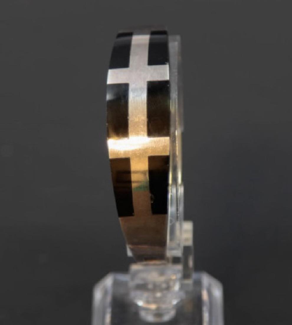 Vintage Mexico Sterling Silver & Onyx Bracelet (1 of 3)