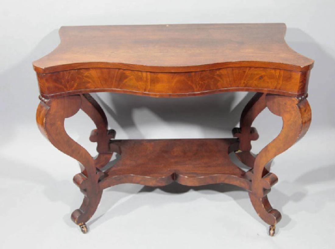 Antique American Empire Mahogany Console Table (1 of 5)