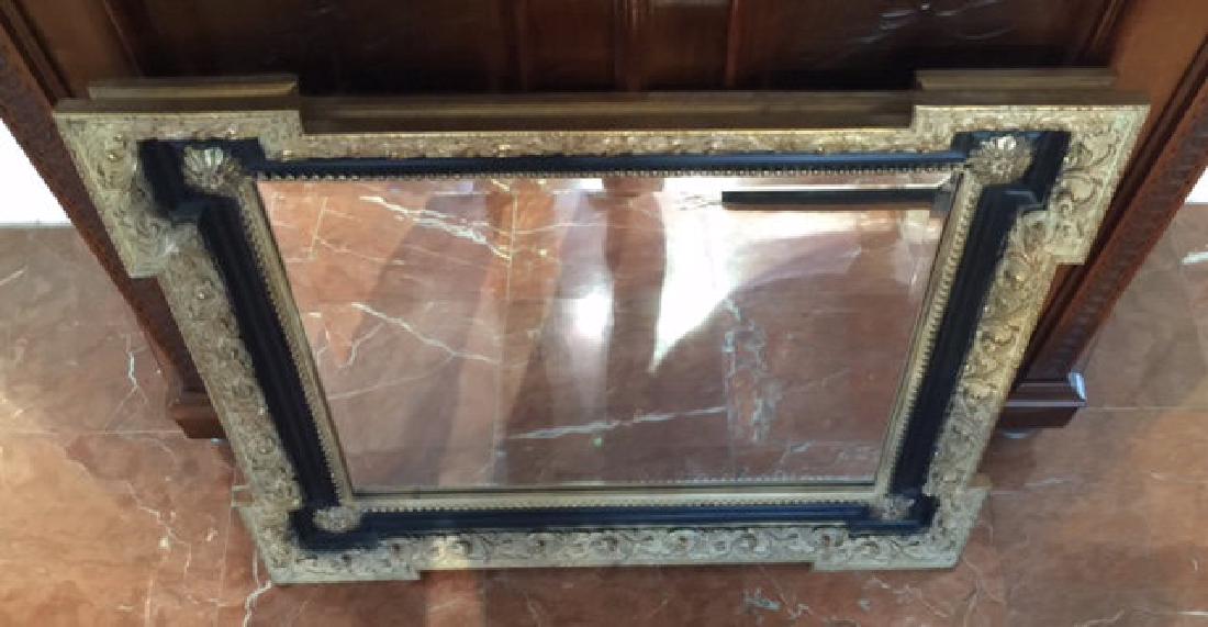 Italian Baroque Style Mirror w Carved Rosettes (1 of 3)