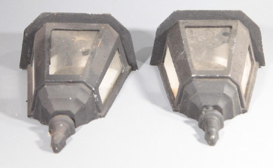 Pair of Black Wall Outdoor Lanterns (1 of 3)