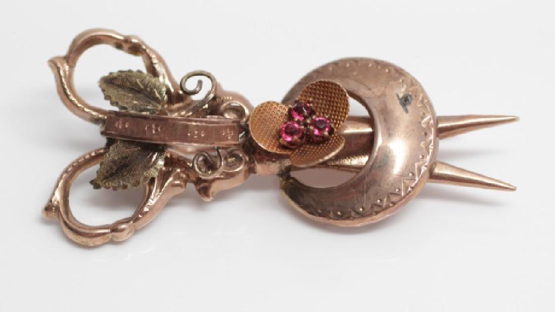 Estate Antique Victorian 10k Gold Scissor Brooch (1 of 5)