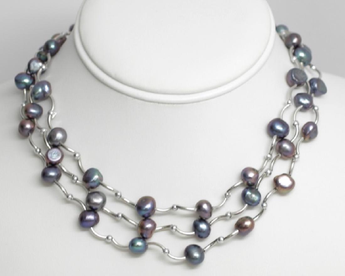 Three Tahitian Baroque Style Pearl Necklaces (1 of 8)