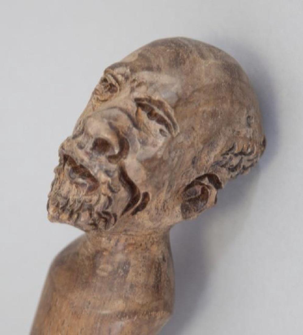 Folk Art Black Americana Carved Cane Walking Stick (1 of 4)