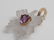 14kt Estate Carved Rock Crystal & Amethyst Pendant - 4