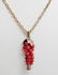 Antique Victorian Coral Grape Pendant w Rope Chain