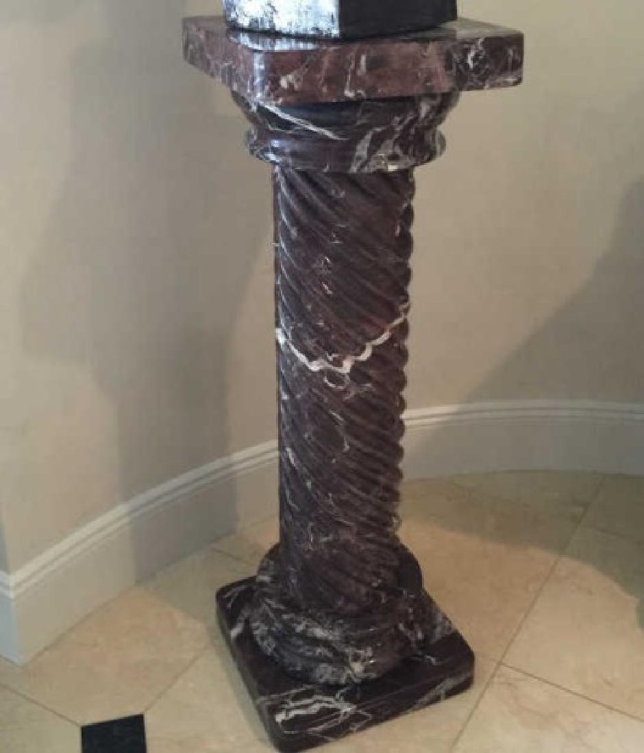 Neo Classical Style Carved Marble Display Pedestal (1 of 4)