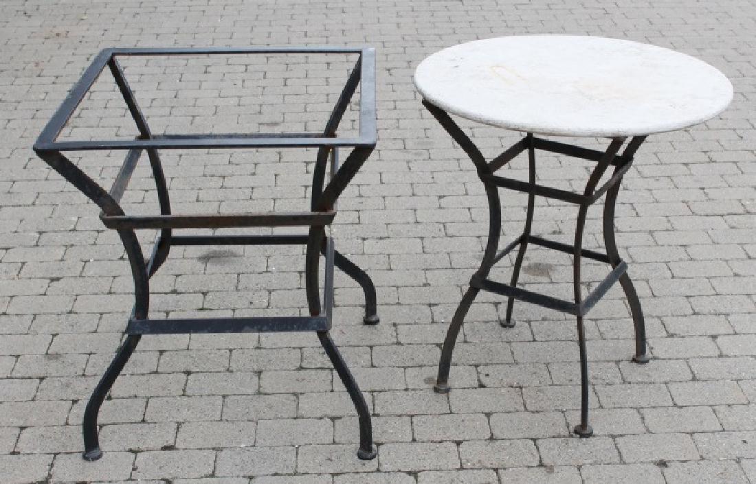 Two Unmatched Wrought Iron Bistro Table Bases (1 of 7)