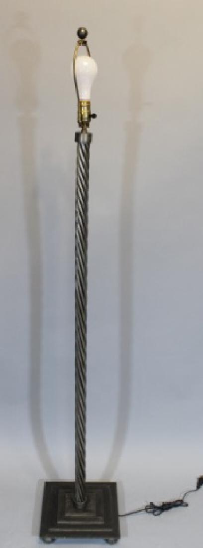 Arts & Crafts Style Twisted Metal Floor Lamp (1 of 4)
