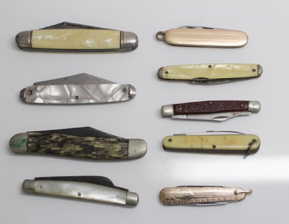 Group 9 Vintage Pocket Knives Pearl Horn Handles (1 of 10)