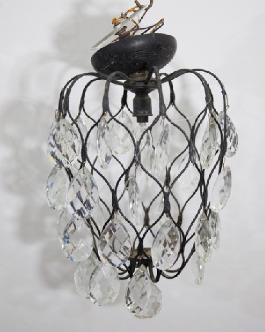 Contemporary Crystal Drops Ceiling Light Fixture (1 of 4)