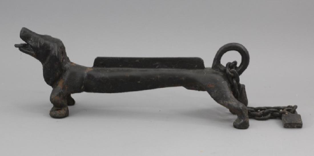 Dachsund Black Metal Lawn Ornament / Doorstop (1 of 6)