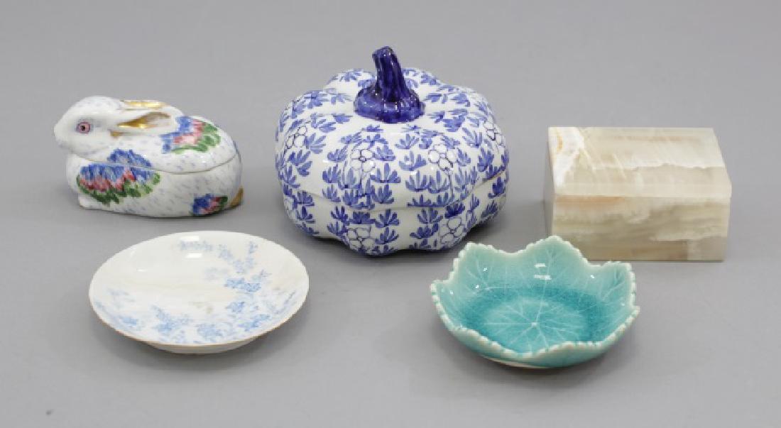 Collection of 5 Porcelain & Onyx Pieces (1 of 10)