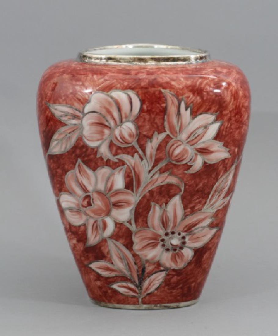 German Rosenthal Vase with Sterling 1000 Overlay (1 of 5)
