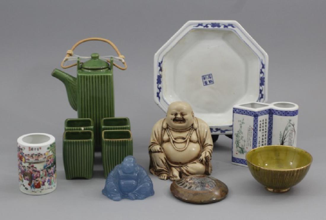 Collection of 12 Asian Items Incl 2 Buddha Statues (1 of 10)