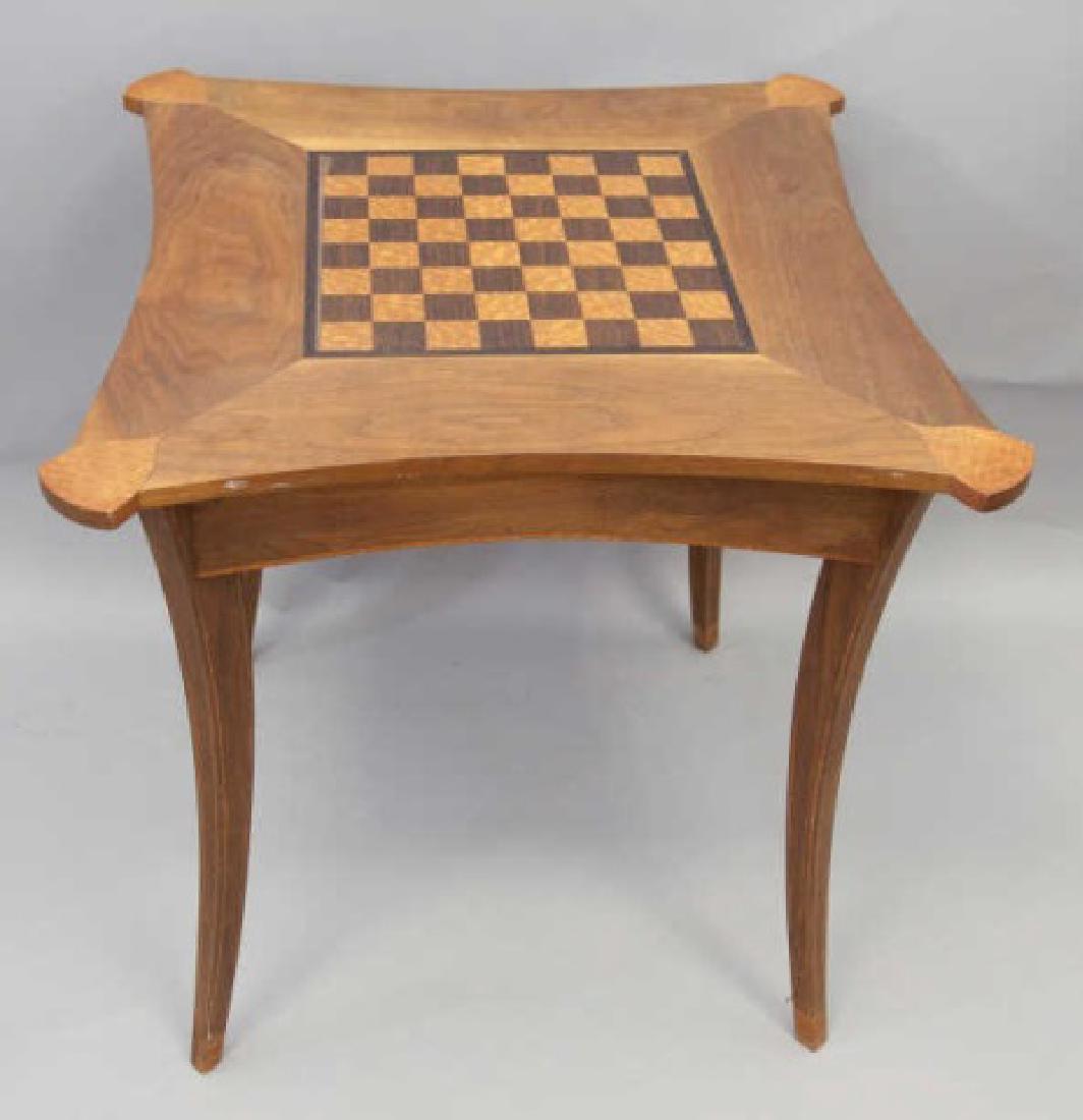 Mid Century Hand Made Games Checkers Chess Table (1 of 3)