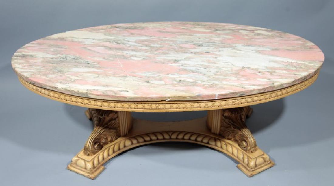 Mid Century Italian Style Marble Coffee Table (1 of 5)