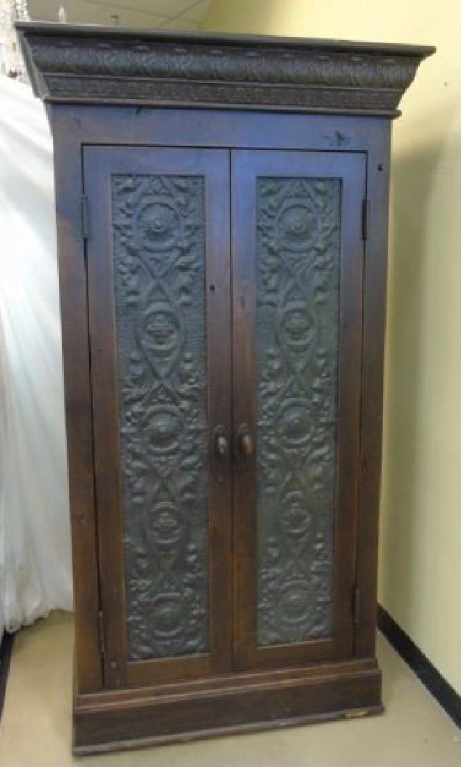 Contemporary Armoire Cabinet in the Gothic Style (1 of 6)