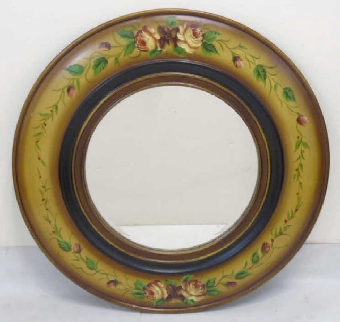 Contemporary Beveled Mirror in Hand Painted Frame (1 of 3)