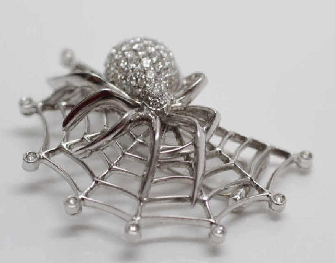 Estate 18kt Gold 2.35 Ct Diamond Spider Brooch (1 of 6)