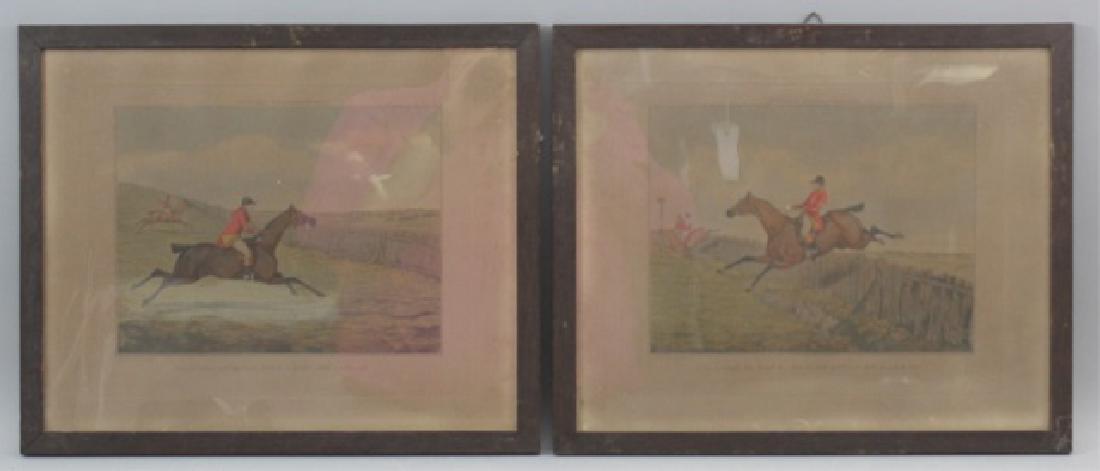 Pair Henry Thomas Alken Colored Hunting Engravings (1 of 8)