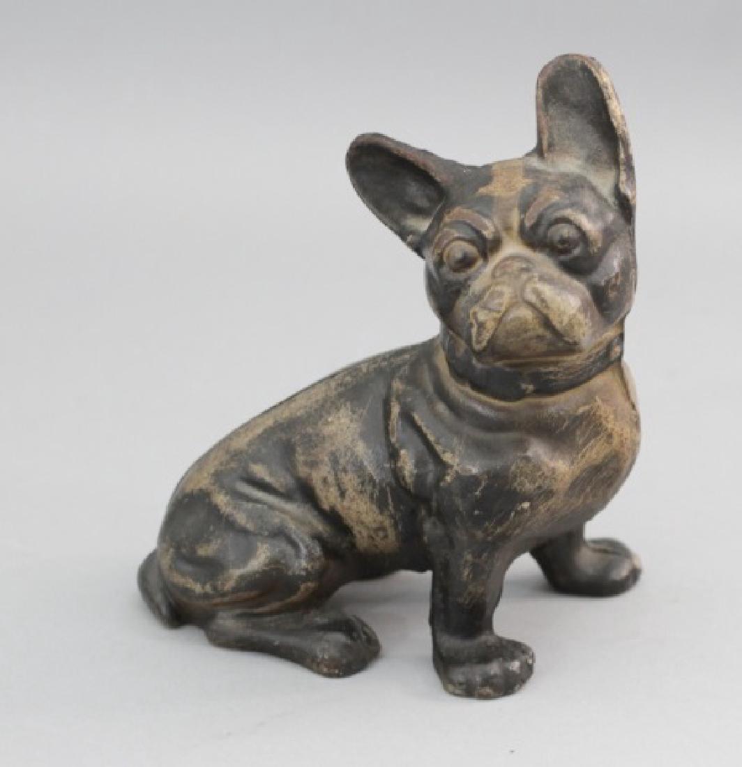 Antique Cast Iron French Bulldog Figure Doorstop (1 of 6)